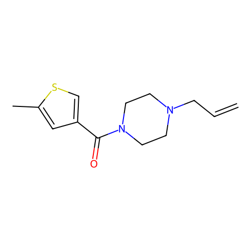 (5-Methylthiophen-3-yl)-(4-prop-2-enylpiperazin-1-yl)methanone structure
