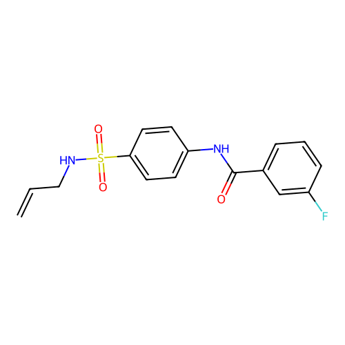3-fluoro-N-[4-(prop-2-enylsulfamoyl)phenyl]benzamide structure