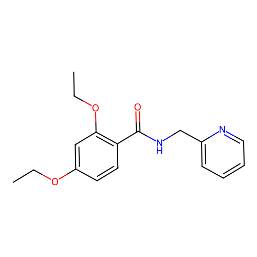 2,4-diethoxy-N-(pyridin-2-ylmethyl)benzamide structure