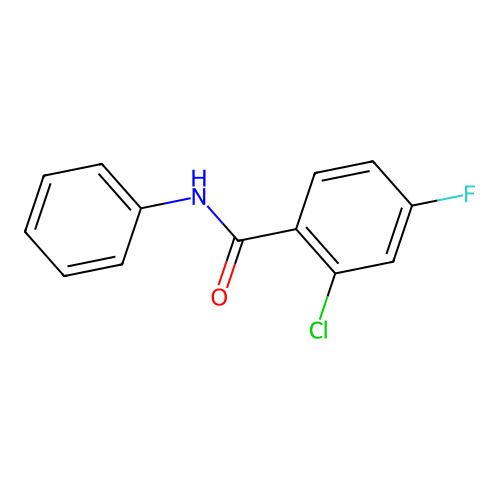 2-chloro-4-fluoro-N-phenylbenzamide structure