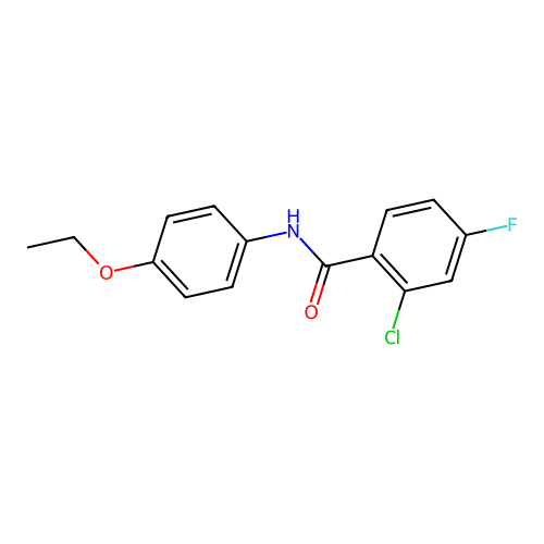 2-chloro-N-(4-ethoxyphenyl)-4-fluorobenzamide structure
