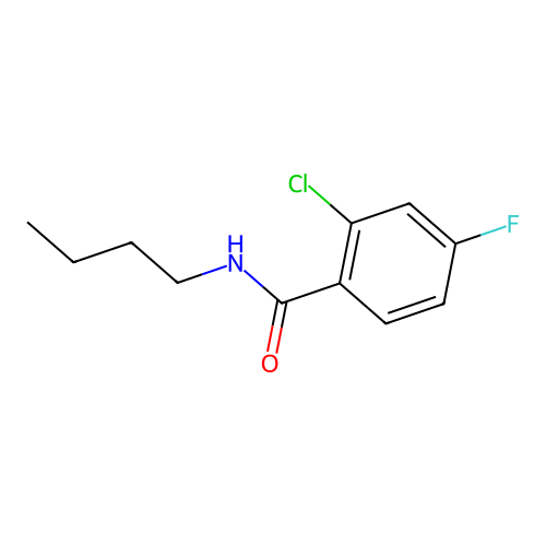 N-butyl-2-chloro-4-fluorobenzamide structure