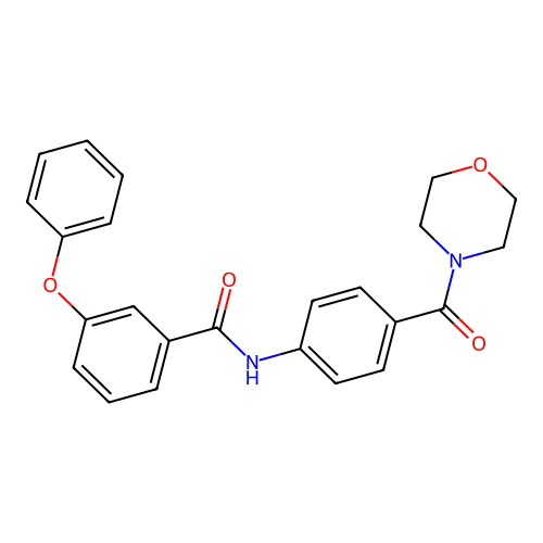 N-[4-(morpholine-4-carbonyl)phenyl]-3-phenoxybenzamide structure