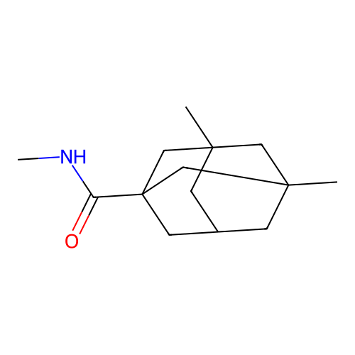 N,3,5-trimethyladamantane-1-carboxamide structure