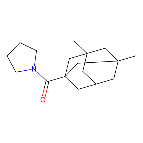 (3,5-Dimethyl-1-adamantyl)-pyrrolidin-1-ylmethanone structure