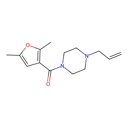 (2,5-Dimethylfuran-3-yl)-(4-prop-2-enylpiperazin-1-yl)methanone structure
