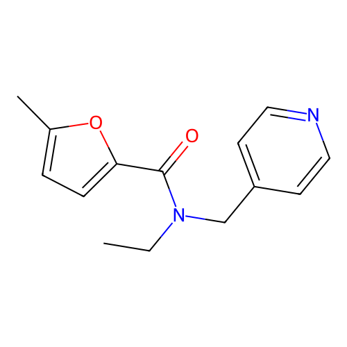 N-ethyl-5-methyl-N-(pyridin-4-ylmethyl)furan-2-carboxamide structure