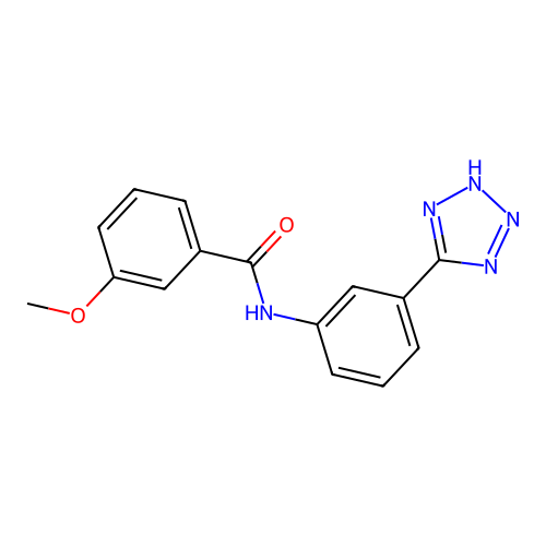 3-methoxy-N-[3-(2H-tetrazol-5-yl)phenyl]benzamide structure