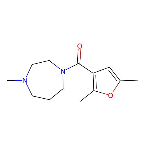 (2,5-Dimethylfuran-3-yl)-(4-methyl-1,4-diazepan-1-yl)methanone structure