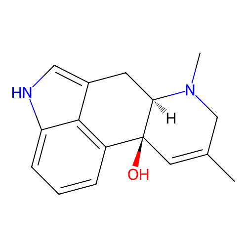 8,9-Didehydro-10-hydroxy-6,8-dimethyl-ergolin structure