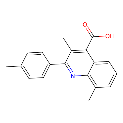 3,8-Dimethyl-2-(4-methylphenyl)quinoline-4-carboxylic acid structure