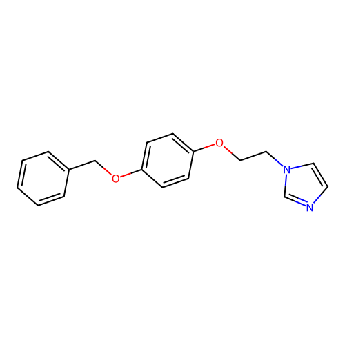 1H-Imidazole, 1-[2-[4-(phenylmethoxy)phenoxy]ethyl]- structure