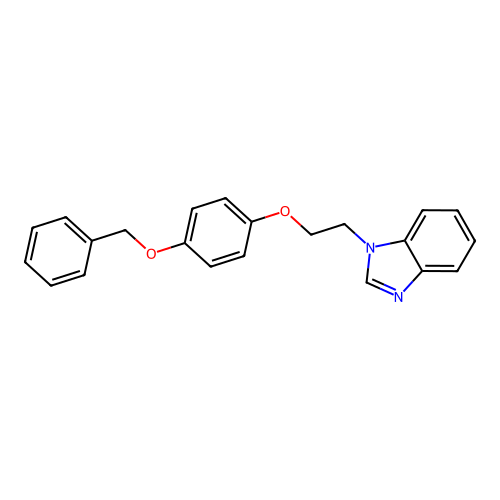 1H-Benzimidazole, 1-[2-[4-(phenylmethoxy)phenoxy]ethyl]- structure