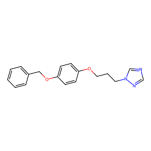 1H-1,2,4-Triazole, 1-[3-[4-(phenylmethoxy)phenoxy]propyl]- structure
