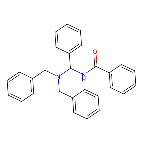 N-[(Dibenzylamino)-phenyl-methyl]benzamide structure