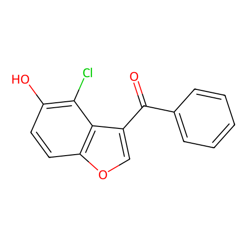Methanone, (4-chloro-5-hydroxy-3-benzofuranyl)phenyl- structure