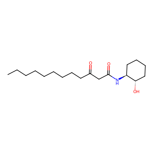 N-[(1S,2S)-2-Hydroxycyclohexyl]-3-oxododecanamide structure