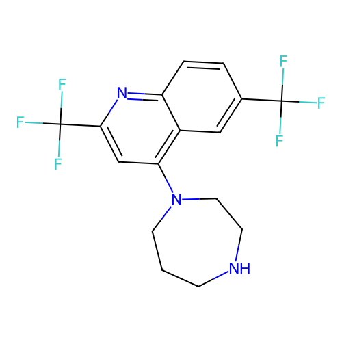 4-(1,4-Diazepan-1-yl)-2,6-bis(trifluoromethyl)quinoline structure