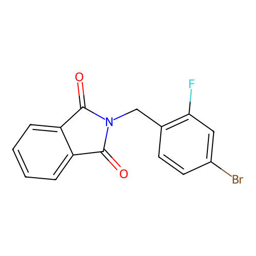 2-[(4-Bromo-2-fluorophenyl)methyl]isoindole-1,3-dione structure
