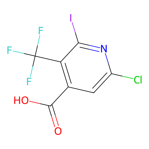 2-Chloro-6-iodo-5-(trifluoromethyl)isonicotinic acid structure