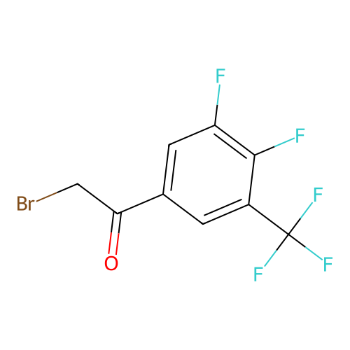 3,4-Difluoro-5-(trifluoromethyl)phenacyl bromide structure