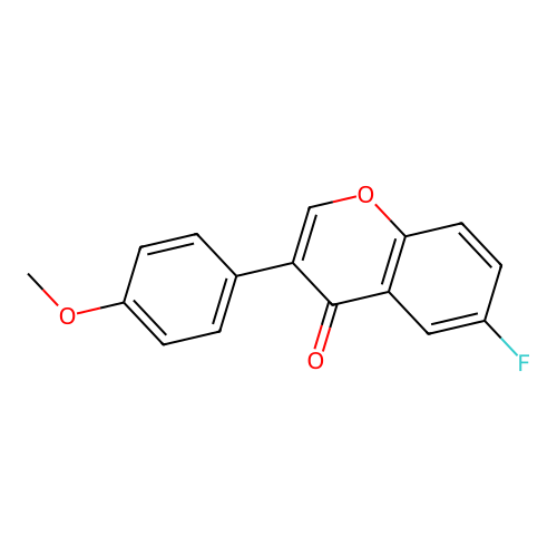 6-Fluoro-3-(4-methoxyphenyl)-4H-1-benzopyran-4-one structure
