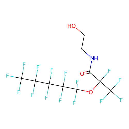 N-(2-Hydroxyethyl)perfluoro(2-methyl-3-oxaoctan)amide structure