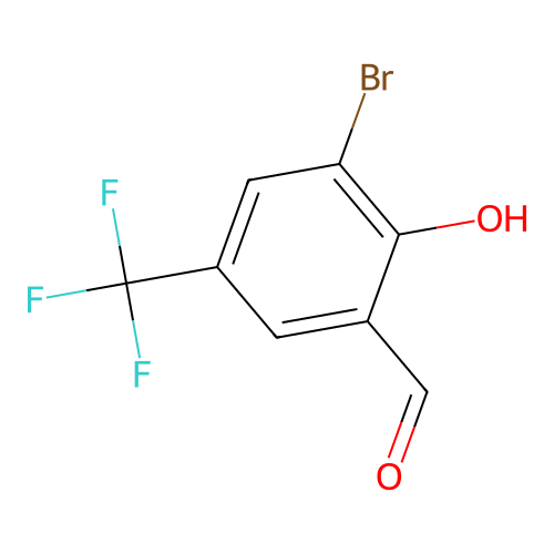 3-Bromo-2-hydroxy-5-(trifluoromethyl)benzaldehyde structure