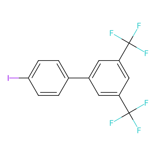 4-[3,5-Bis(trifluoromethyl)phenyl]iodobenzene structure