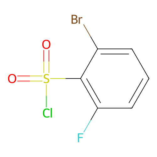 2-Bromo-6-fluorobenzene-1-sulfonyl chloride structure