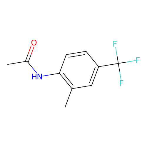N-[2-methyl-4-(trifluoromethyl)phenyl]acetamide structure