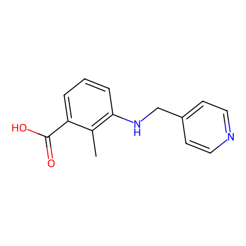 2-Methyl-3-[(pyridin-4-ylmethyl)-amino]-benzoic acid structure