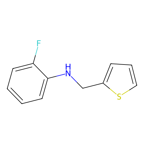 2-fluoro-N-(thiophen-2-ylmethyl)aniline structure
