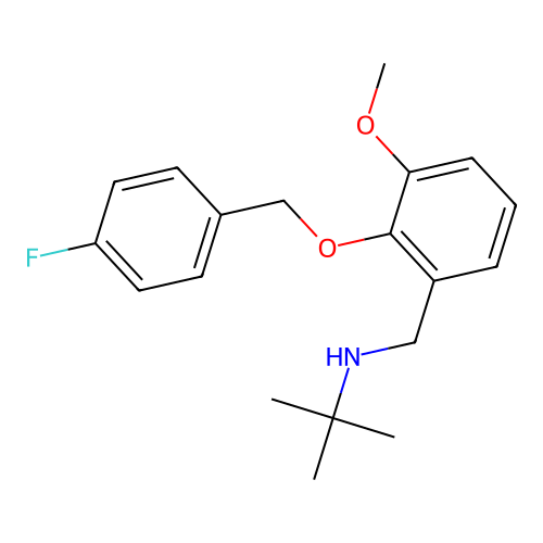 N-(tert-butyl)-N-{2-[(4-fluorobenzyl)oxy]-3-methoxybenzyl}amine structure
