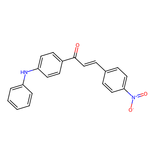 2-Propen-1-one, 3-(4-nitrophenyl)-1-[4-(phenylamino)phenyl]- structure