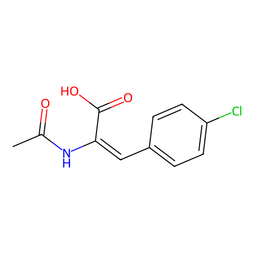2-Acetamido-3-(P-chlorophenyl)-acrylic acid structure