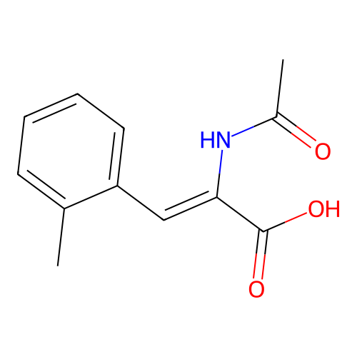 2-acetamido-3-(2-methylphenyl)prop-2-enoic Acid structure
