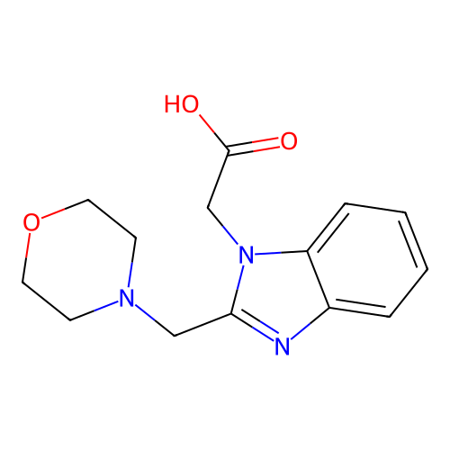 [2-(morpholin-4-ylmethyl)-1H-benzimidazol-1-yl]acetic acid structure