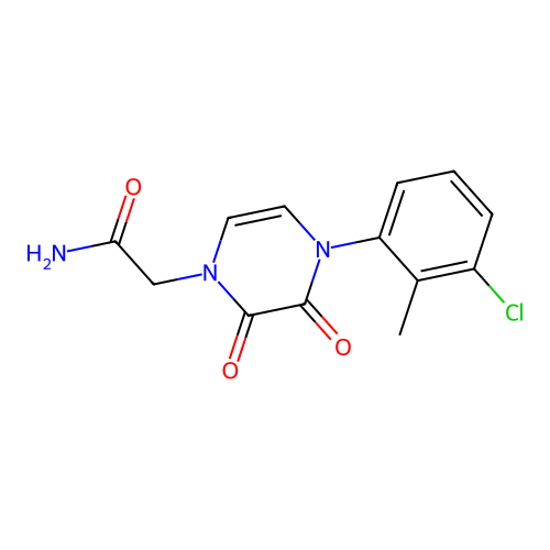 2-[4-(3-Chloro-2-methylphenyl)-2,3-dioxopyrazin-1-yl]acetamide structure