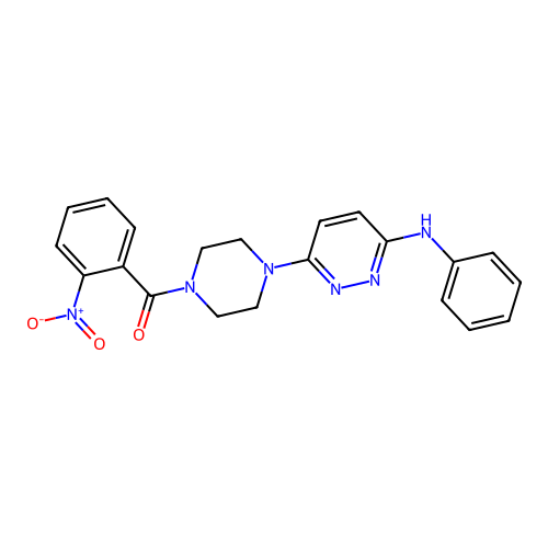[4-(6-Anilinopyridazin-3-yl)piperazin-1-yl]-(2-nitrophenyl)methanone structure