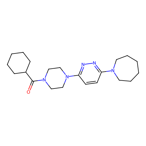 (4-(6-(Azepan-1-yl)pyridazin-3-yl)piperazin-1-yl)(cyclohexyl)methanone structure