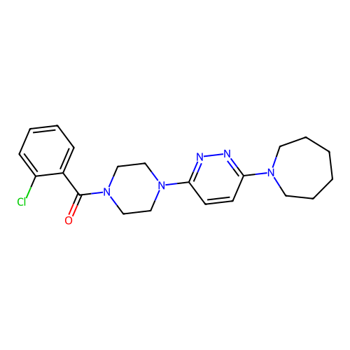 (4-(6-(Azepan-1-yl)pyridazin-3-yl)piperazin-1-yl)(2-chlorophenyl)methanone structure