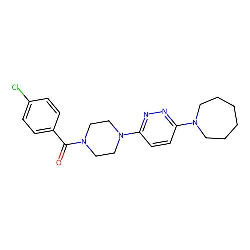 (4-(6-(Azepan-1-yl)pyridazin-3-yl)piperazin-1-yl)(4-chlorophenyl)methanone structure