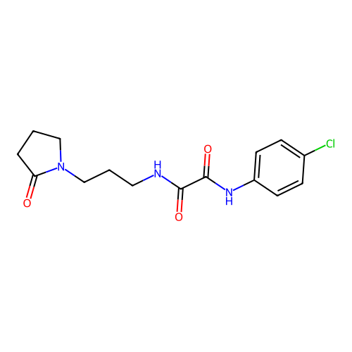 N1-(4-chlorophenyl)-N2-(3-(2-oxopyrrolidin-1-yl)propyl)oxalamide structure