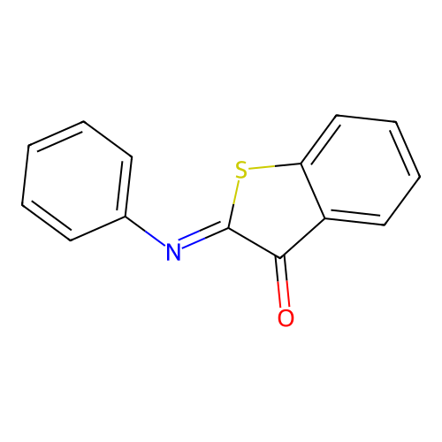 Benzo[b]thiophen-3(2H)-one, 2-(phenylimino)- structure