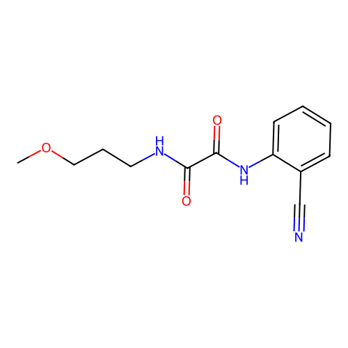 N1-(2-cyanophenyl)-N2-(3-methoxypropyl)oxalamide structure