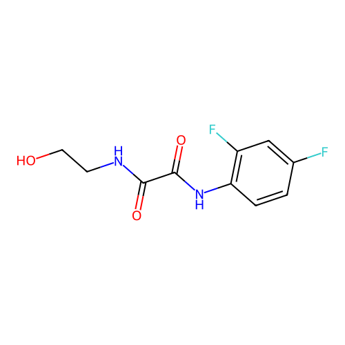N1-(2,4-difluorophenyl)-N2-(2-hydroxyethyl)oxalamide structure