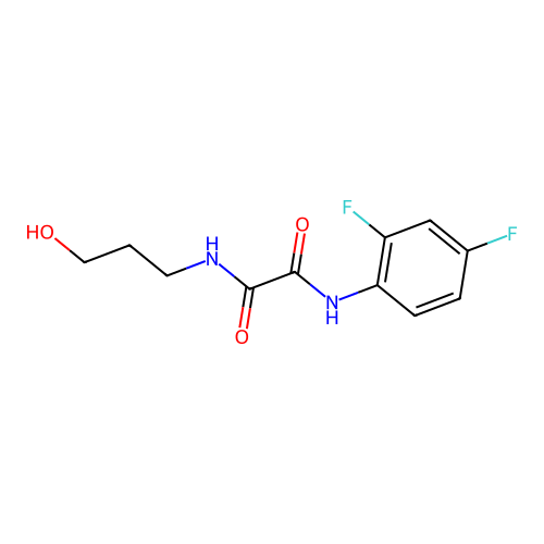 N1-(2,4-difluorophenyl)-N2-(3-hydroxypropyl)oxalamide structure