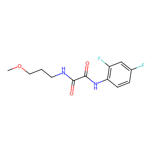 N1-(2,4-difluorophenyl)-N2-(3-methoxypropyl)oxalamide structure