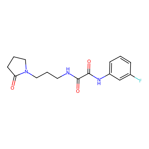 N1-(3-fluorophenyl)-N2-(3-(2-oxopyrrolidin-1-yl)propyl)oxalamide structure